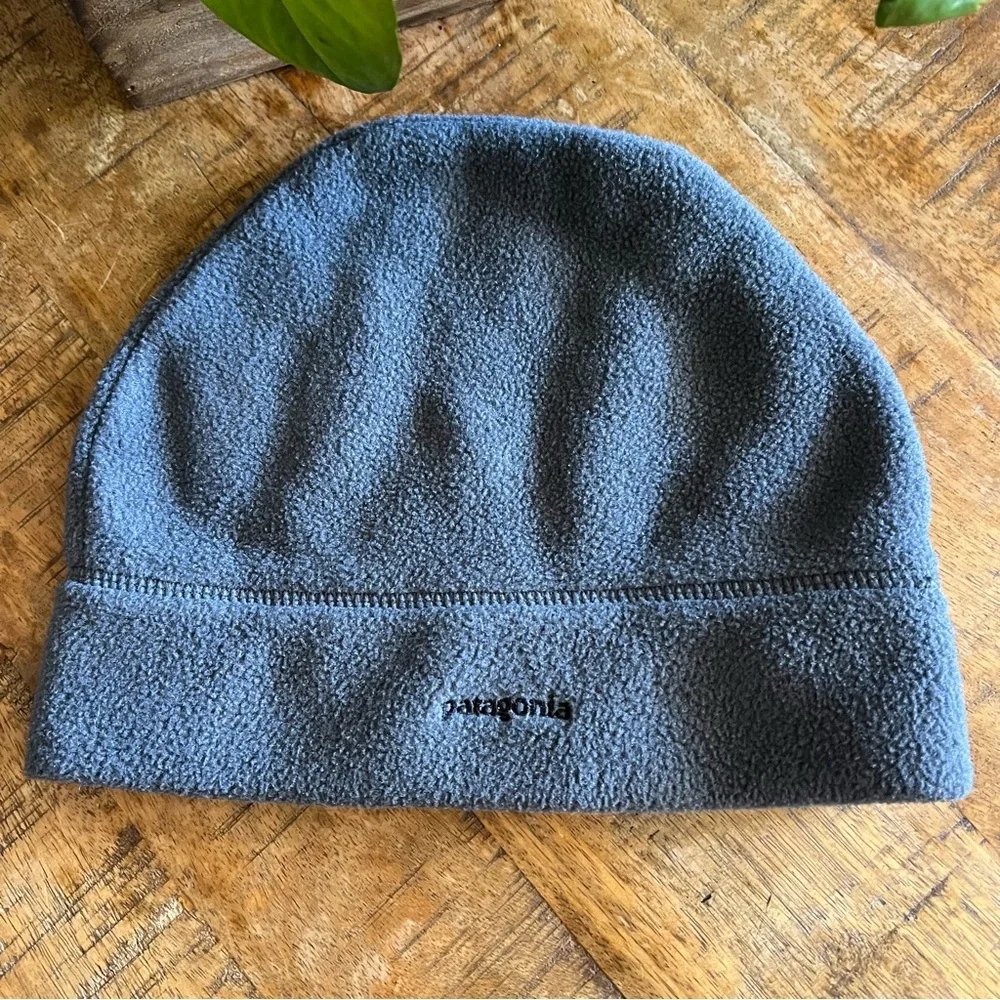 Patagonia Grey Fleece Beanie Hat Size M
